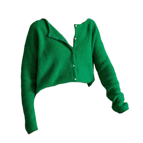 Green cardigan