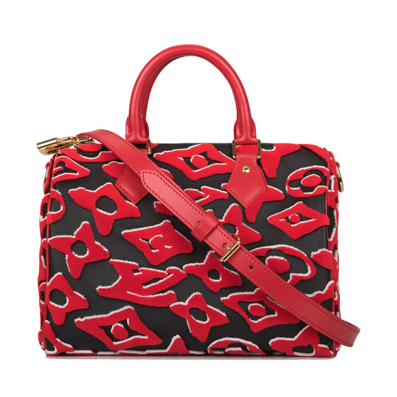 Louis Vuitton LVxUF Urs Fischer Red Monogram Speedy Bandouliere 25 Strap  Bag For Sale at 1stDibs