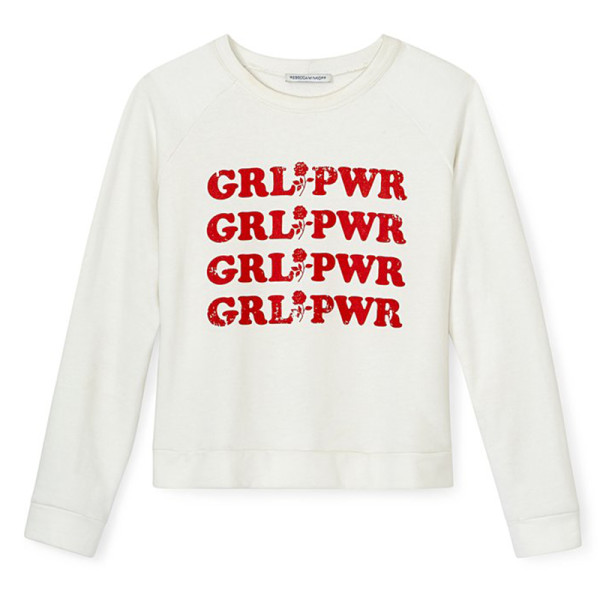 Grl pwr graphic sweatshirt white