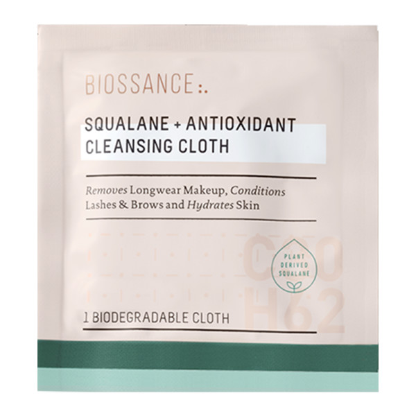 Biossance squalane antioxidant cleansing cloths