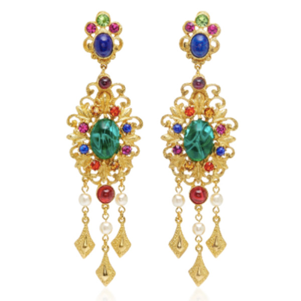 Ben amun crystal chandelier earrings