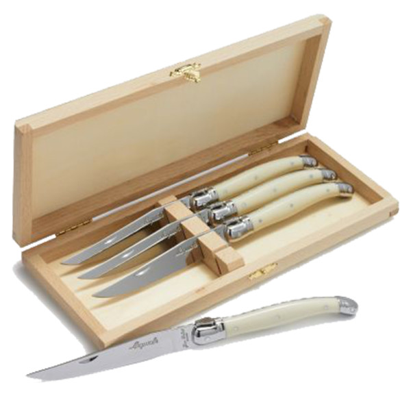 Dubost laguiole ivory steak knives  set of 4