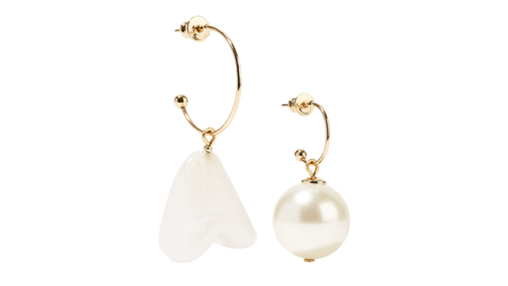 Simone Rocha Gold tone Faux Pearl Earrings Story Rain