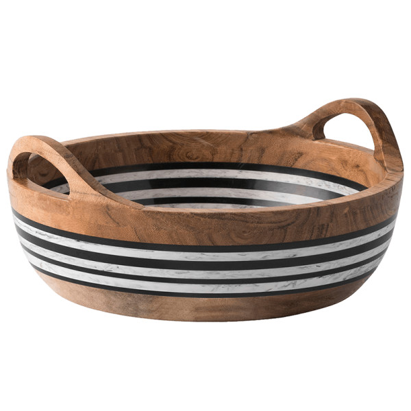Juliska stonewood stripe round serving bowl