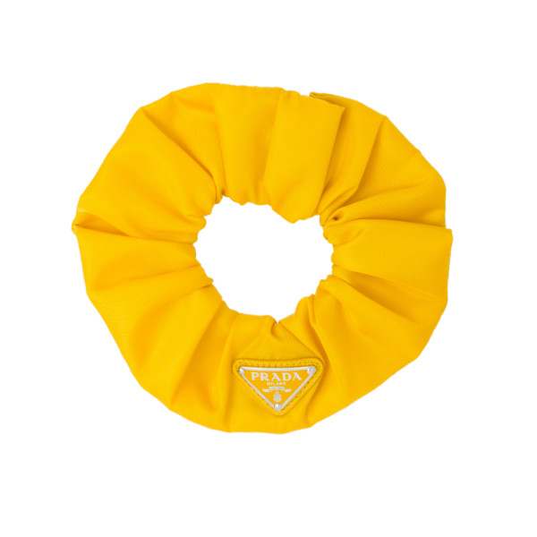 Prada re nylon scrunchie in yellow