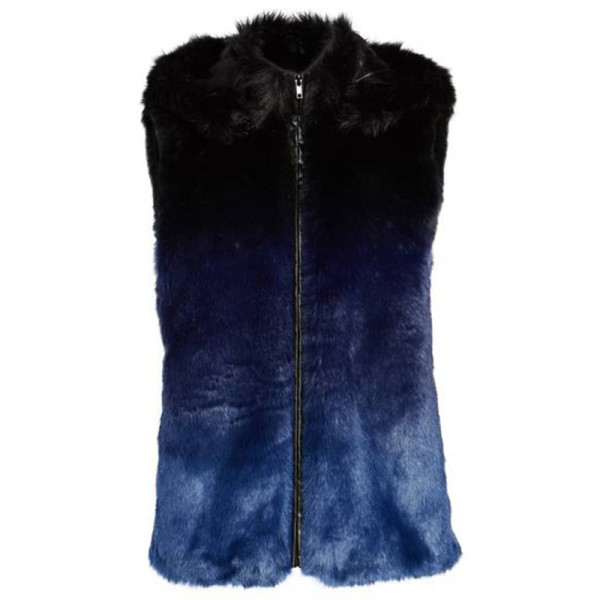 Heurueh ryan ombre   faux fur hooded vest