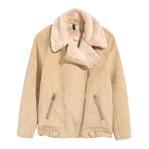 H and m faux suede jacket online