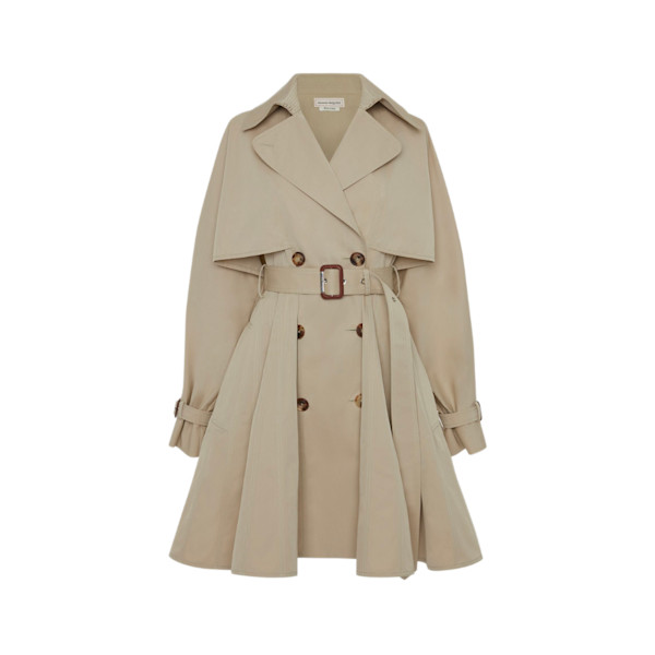 【関税&送料込】Alexander Mcqueen Beige Trench Coat With Bel Alexander McQueen Paneled Trench Coat | Story + Rain