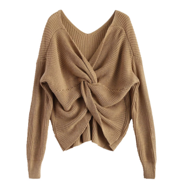 Rosegal twisted back sweater 