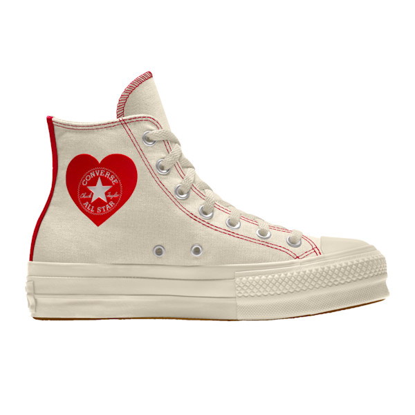 Converse with heart logo hot sale