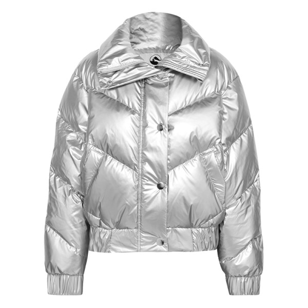 Cordova the snowbird metallic quilted down ski jacket