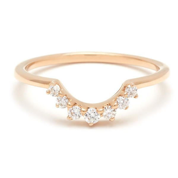 Anna sheffield white diamond grand tiara ring in yellow gold