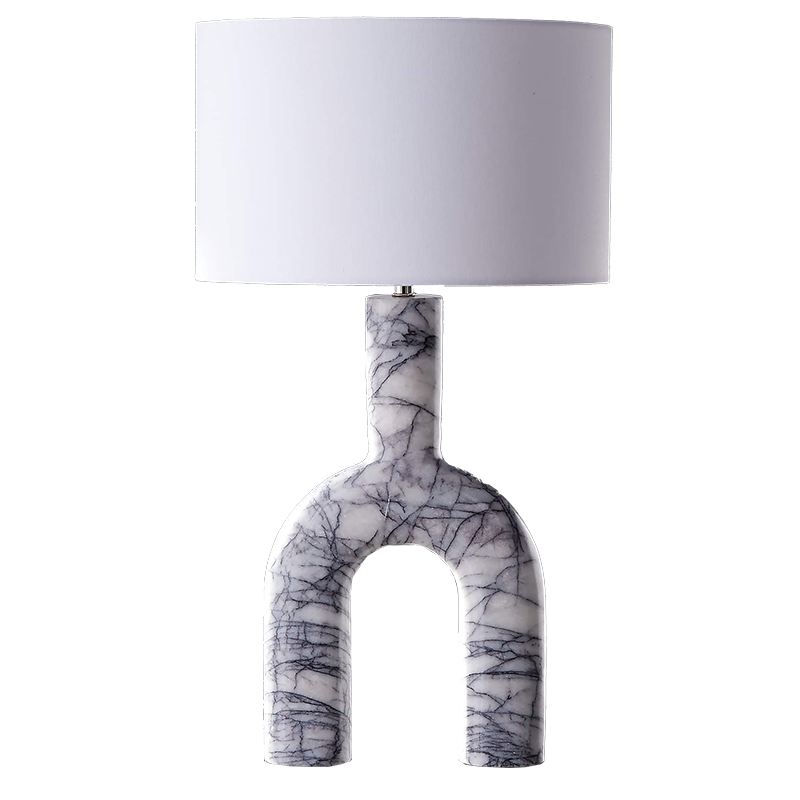 cb2 marble lamp