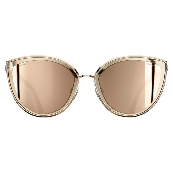 cropped floral top, black Chanel cateye sunglasses, rose gold pave