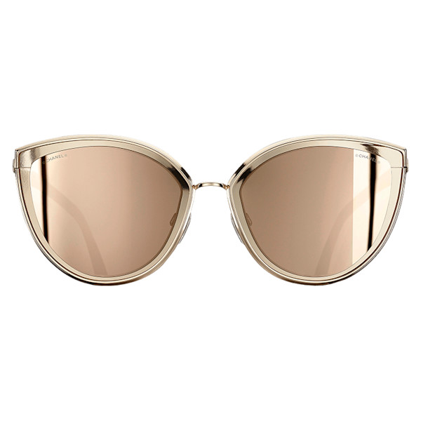 Chanel gold top mirror sunglasses