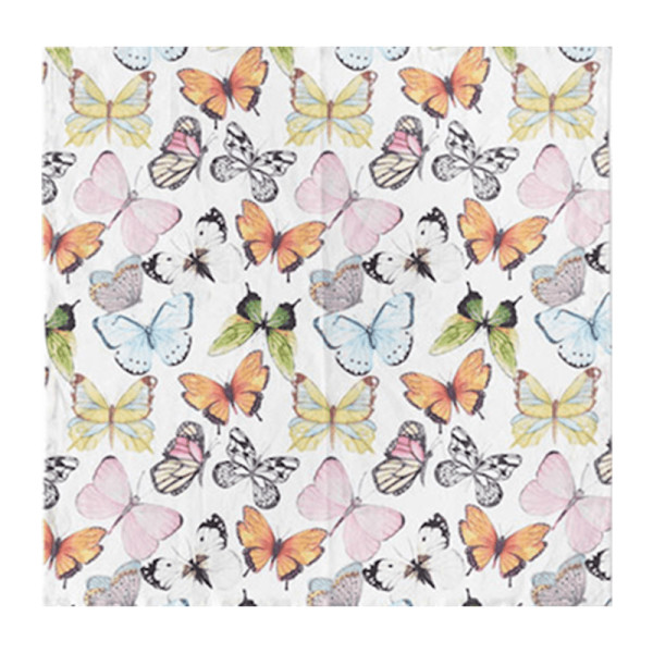 Deborah rhodes pastel butterflies napkin