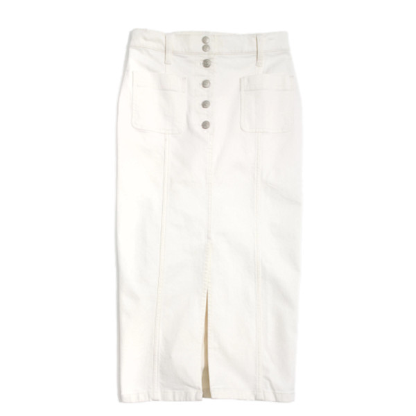 White denim top skirt madewell