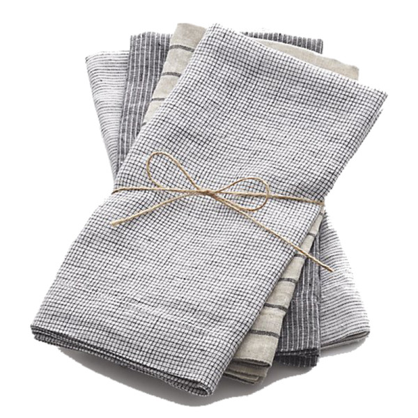 Crate and barrel suits linen cloth dinner napkins  set of 4