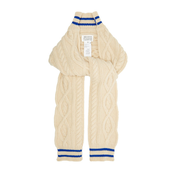 Maison margiela cable knit cricket inspired scarf