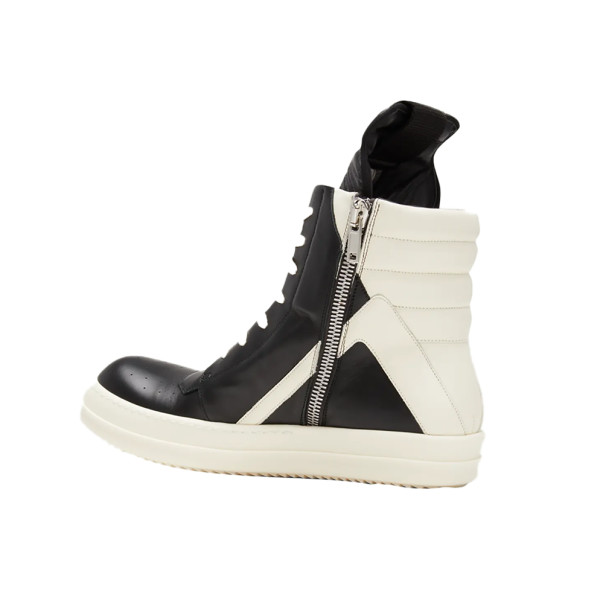 Rick owens men s geobasket bicolor leather high top sneakers