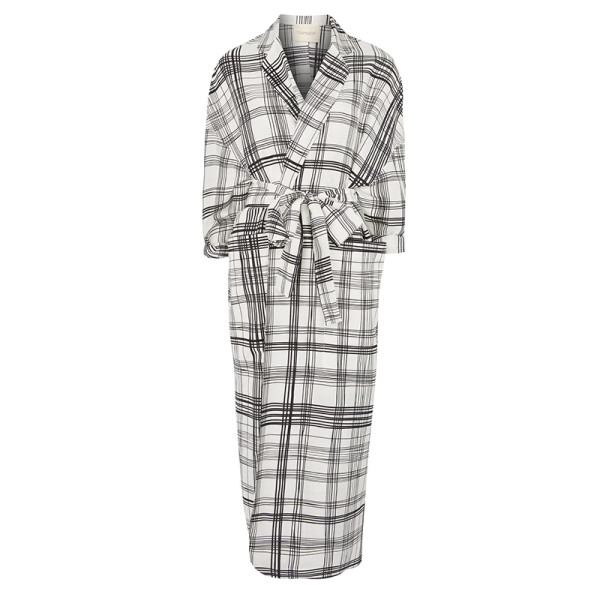 Topshop grid checked duster coat