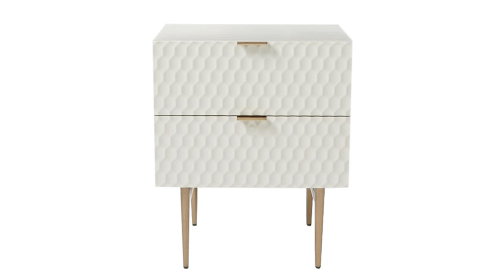 West Elm Audrey Nightstand Parchment Story Rain