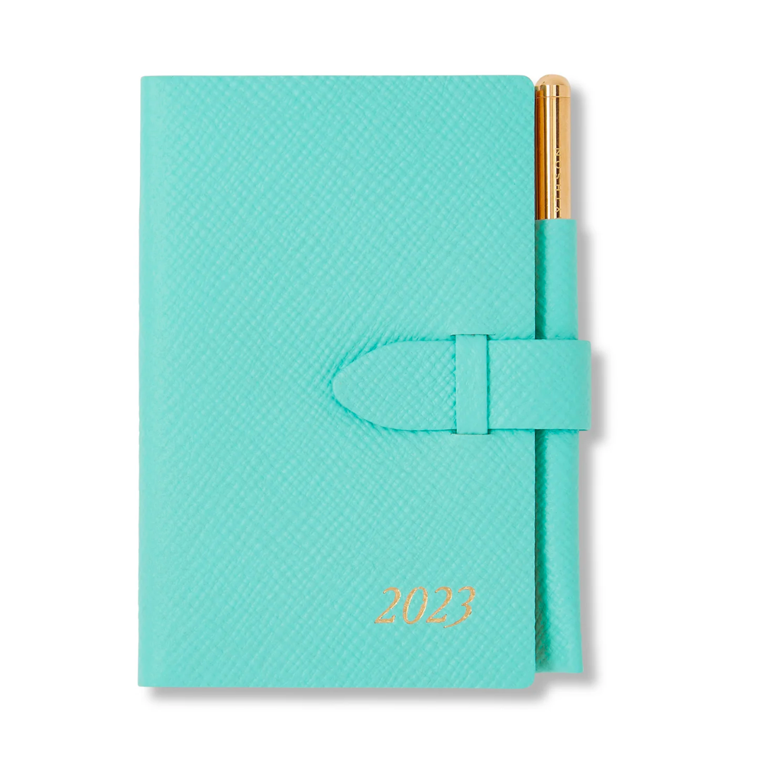 Smythson 2023 wafer agenda with pencil 