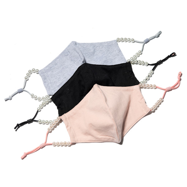 Lele Sadoughi Set Of 3 Classic Pearl Face Masks Story Rain Lele Sadoughi Set Of 3 Classic Pearl Face Masks Story Rain