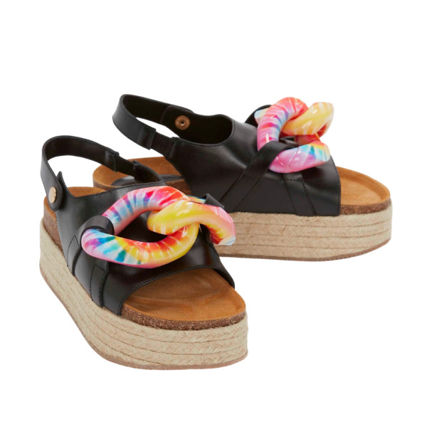 JW Anderson - Rainbow Chain Sandals with Snap Espadrille JW Anderson - Rainbow Chain Sandals with Snap Espadrille