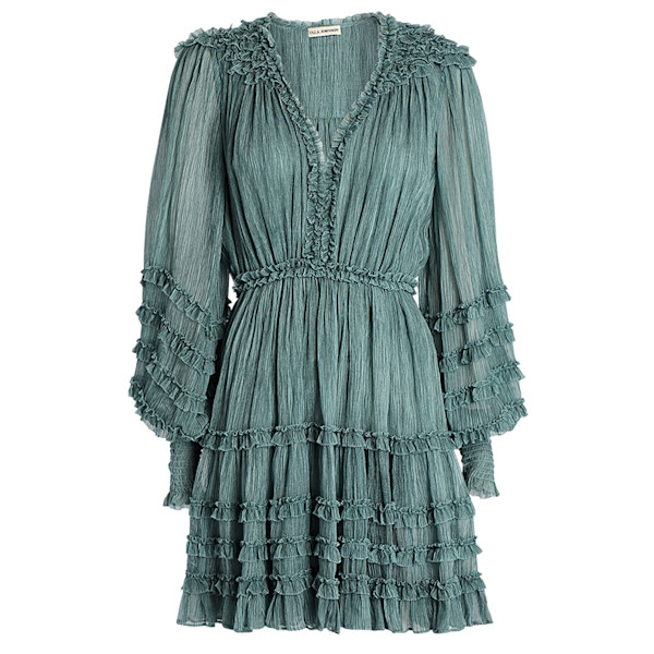 Ulla Johnson Avery Silk Chiffon Mini Dress Story Rain