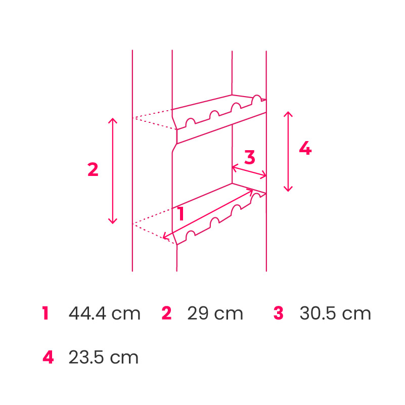 46 x 31 x 150 cm - 5 étagères - 2