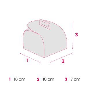 Boîte à gâteaux avec anse-Impression d'emballage Kaita