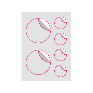 Stickers découpés en planche 
