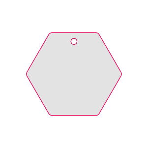 Hexagone 6.3 x 5.5 cm