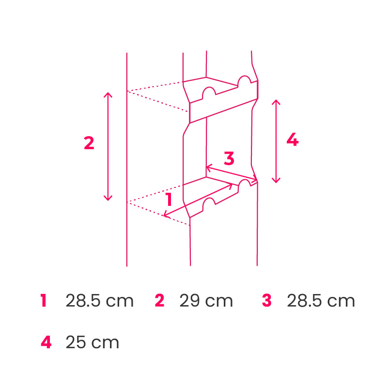 30 x 30 x 146 cm - 5 étagères - 2