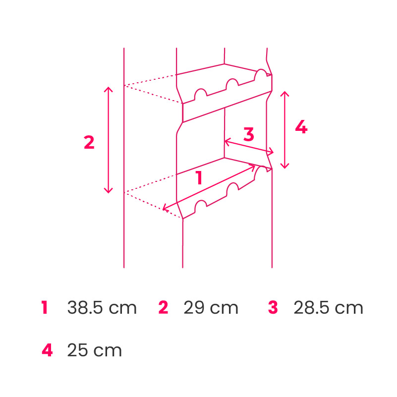 40 x 30 x 146 cm - 5 étagères - 2
