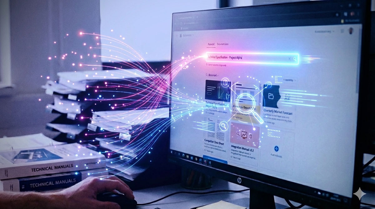 大量技術文書に対する情報探索と検索精度の向上