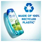 a bottle of Deep Cleanse Oil Control H&S Shampoo has been made of 100% recycled plastic (excluding cap, colorants & additives)