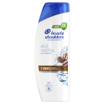 Bottle of product: Head&Shoulders ANTI-HAIRFALL shampoo INFUSED WITH CAFFEINE