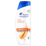 Head & Shoulders Anti-Hairfall shampoo bottle, highlighting the claim of up to 100% dandruff protection.