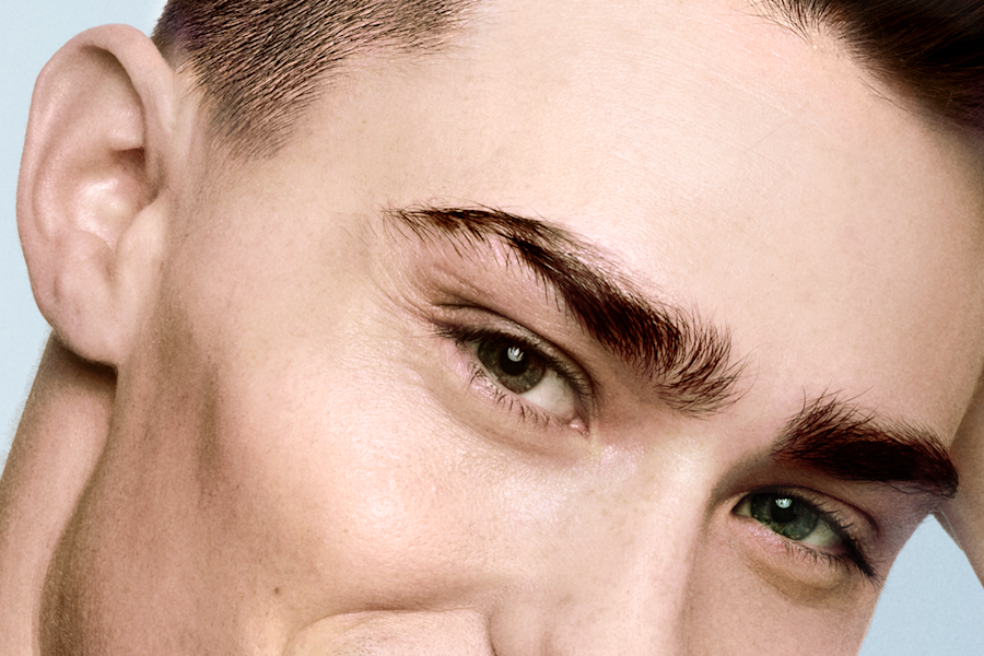 Man's picture zoomed to his eyes