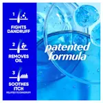 Head & Shoulders patented formula fights dandruff, removes oil & soothes itch.