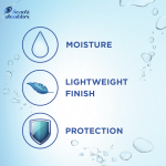 An image with information about Moisture, Lightweight Finish, Protection product features. 