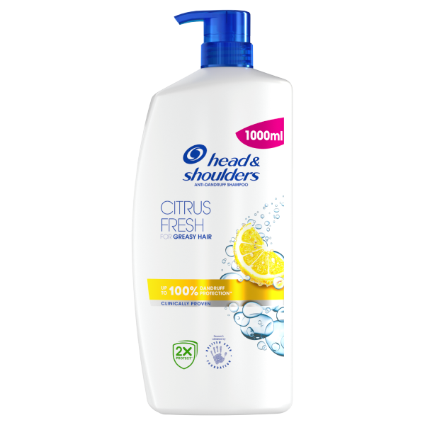 Head & Shoulders Citrus Fresh Anti-Schuppen Shampoo – 500 Ml, Mit Mikrobiom-Formel, Für Tägliche Anwendung