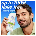 Head & Shoulders Apple Fresh 2in1, up to 100% flake-free with lasting scent.