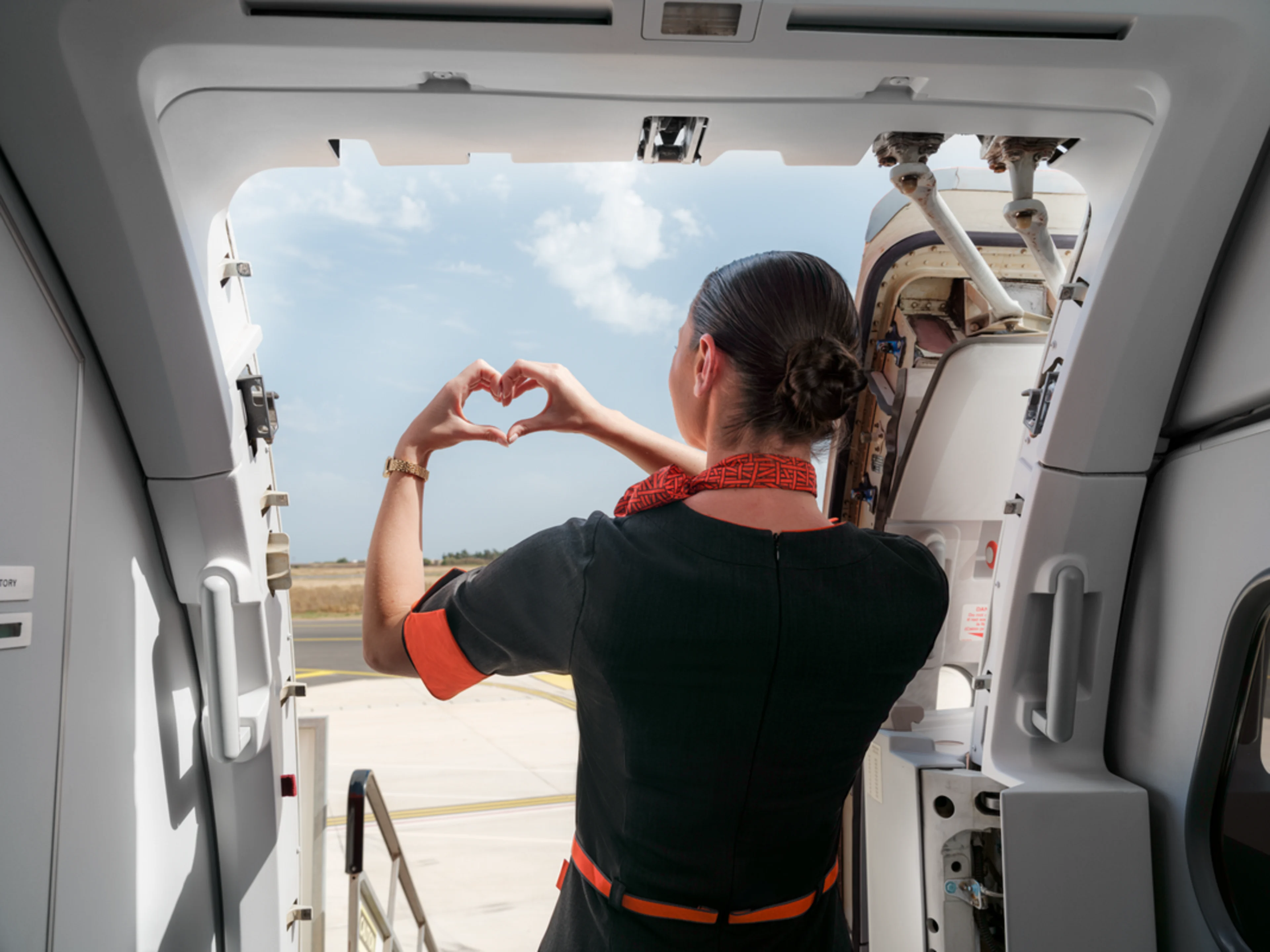 Cabin crew love heart