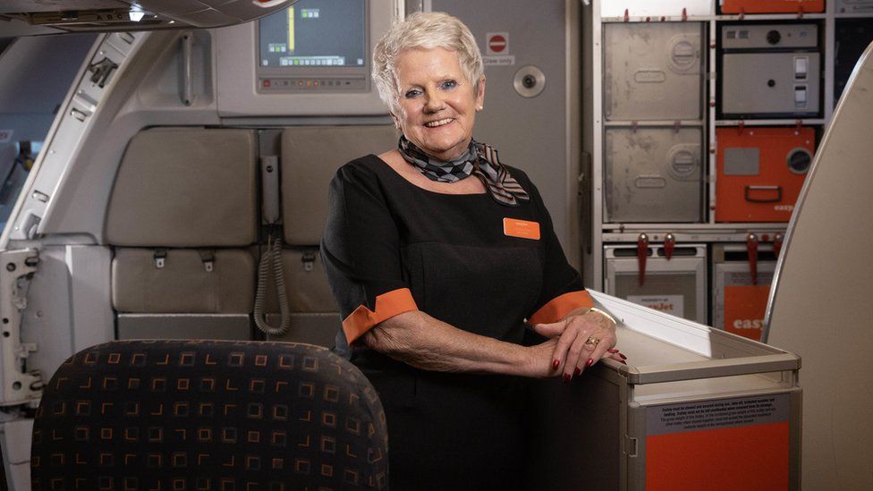 nana pam easyJet aircraft galley