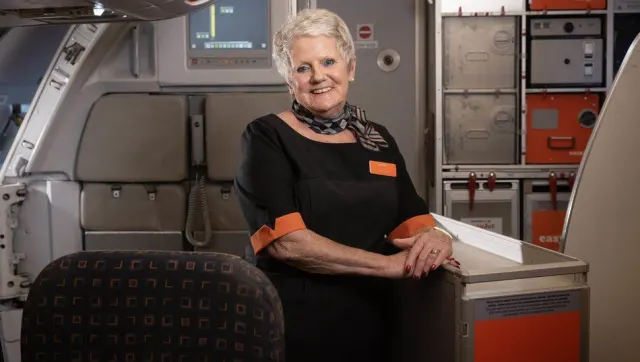 nana pam easyJet aircraft galley