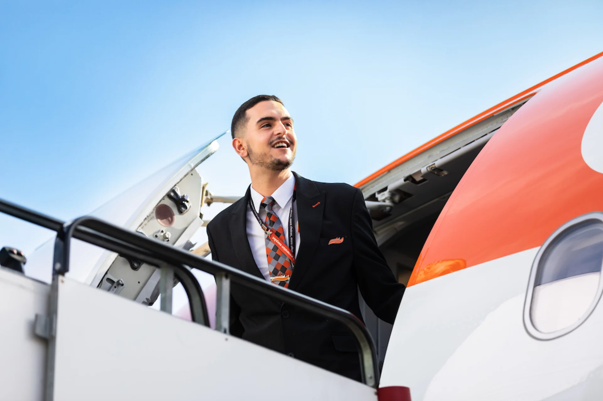 easyJet cabin crew stairs