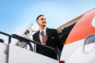 easyJet cabin crew stairs